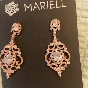 Mariell rose gold earrings
